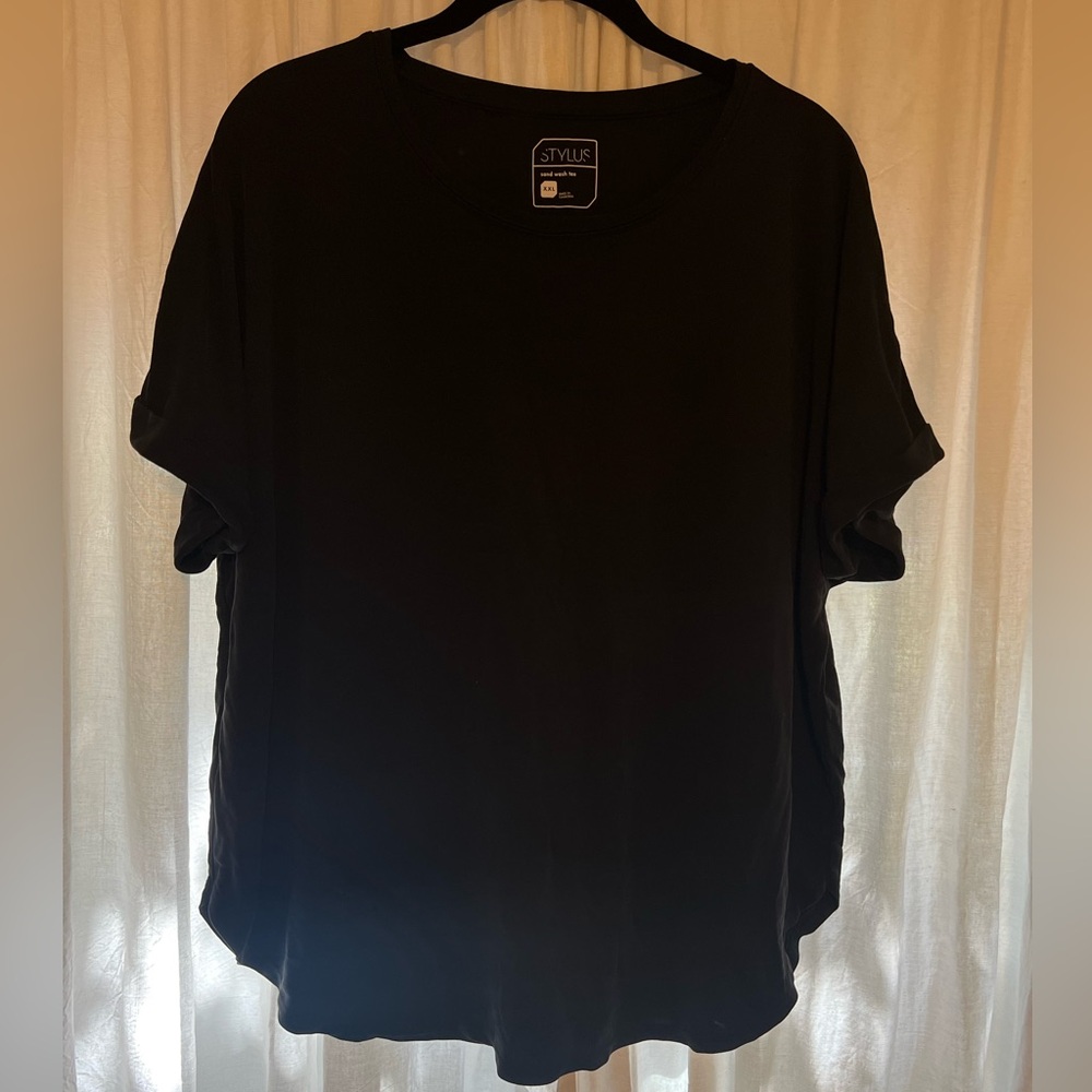 Stylus (JC penny) black short sleeve shirt XXL